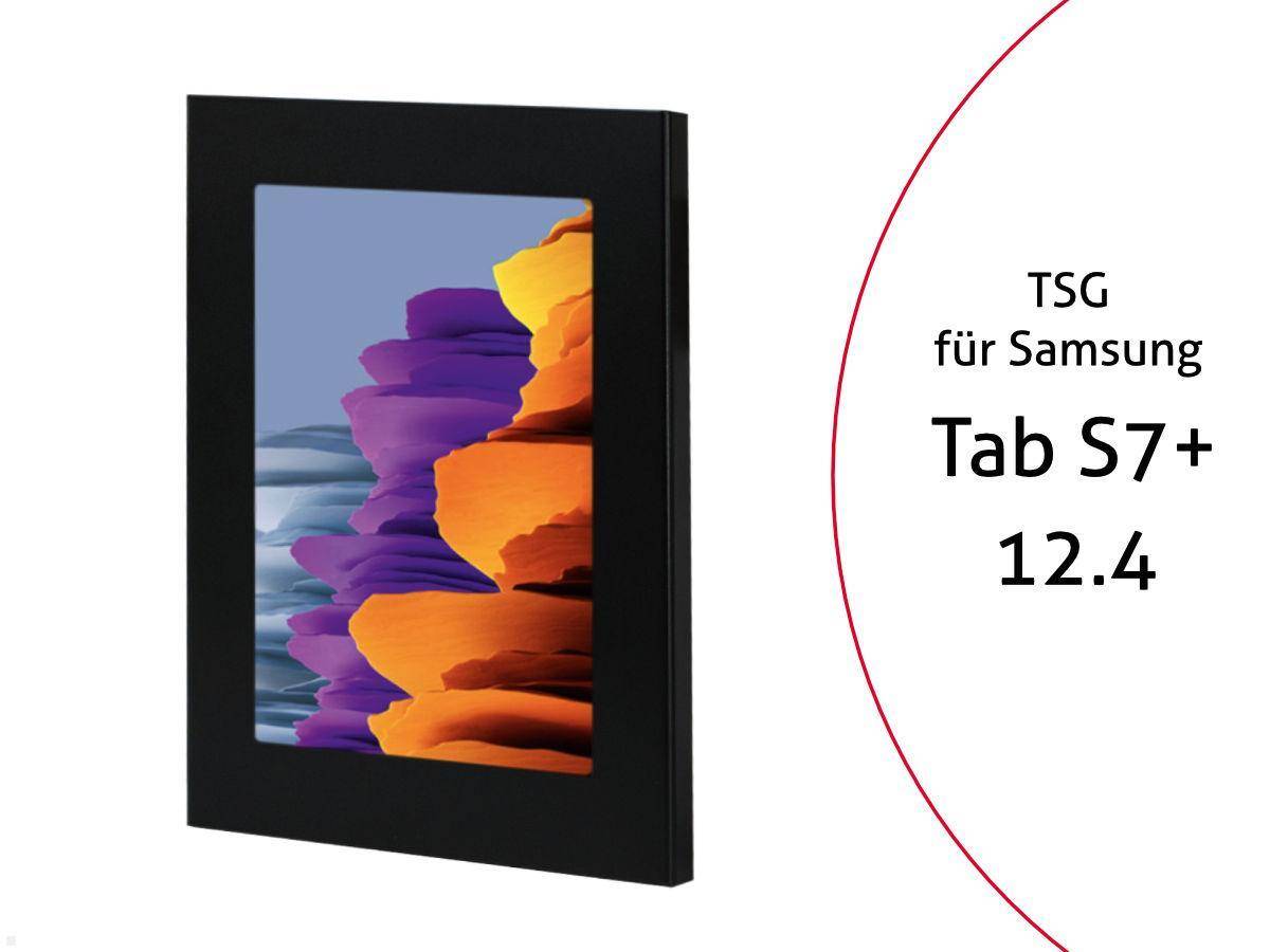 TabLines TSG076B Tablet Schutzgehäuse für Samsung Tab S7+ 12.4, schwarz