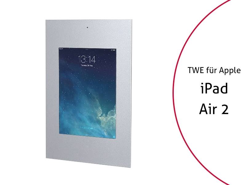 TabLines TWE055S Tablet Wandeinbau für Apple iPad Air 2 DS, silber