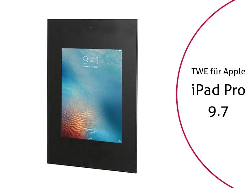TabLines TWE046B Tablet Wandeinbau für Apple iPad Pro 9.7 - DS, schwarz