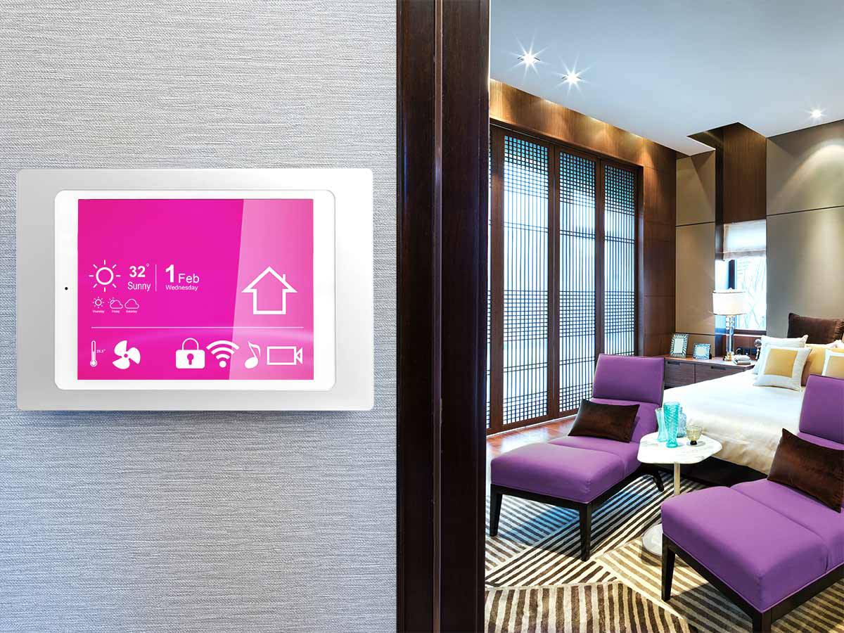 TabLines TWH025W Tablet Wandhalterung für Samsung Tab A 10.1 (2019), weiß