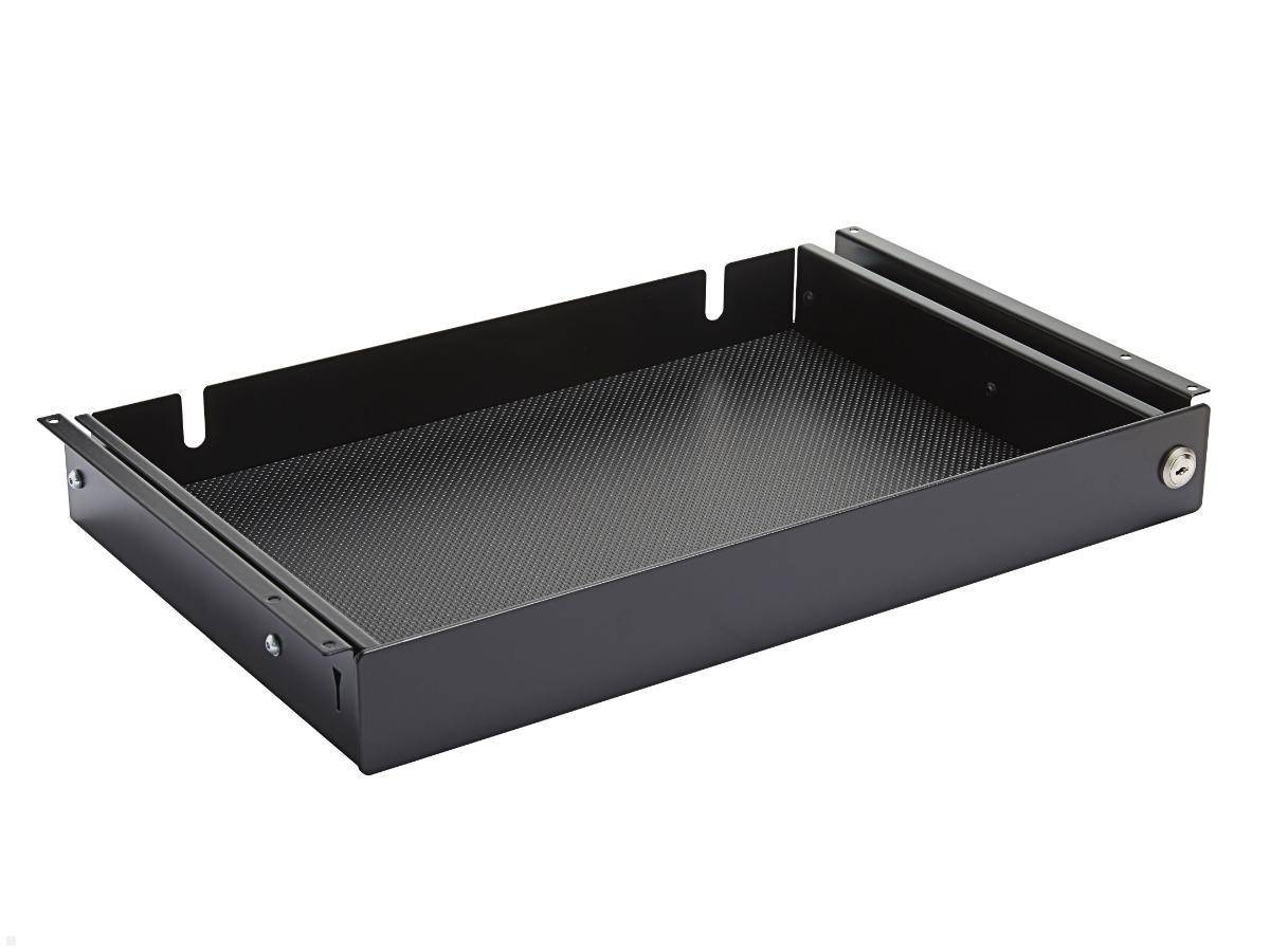 MonLines NTH002B Laptop Schublade unter dem Tisch mit Schloss, schwarz
