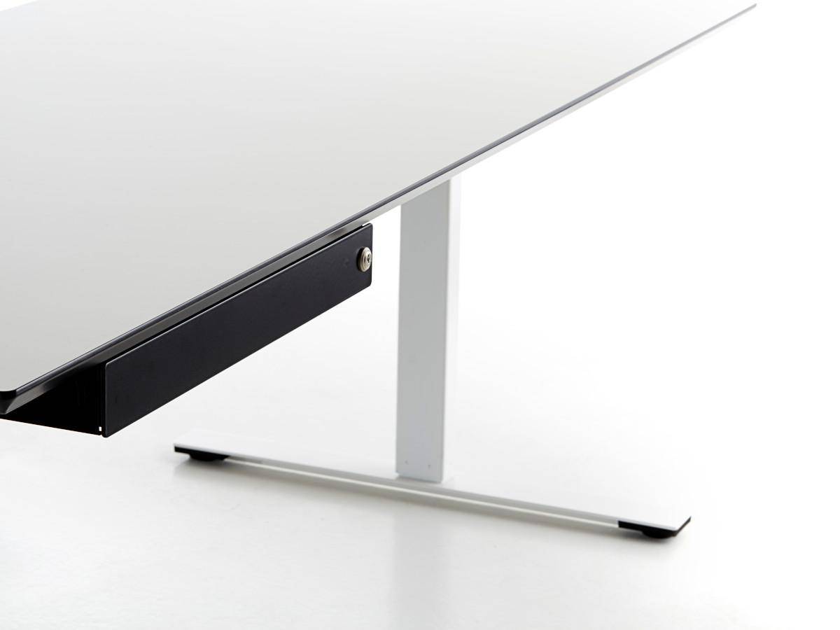 MonLines NTH002B Laptop Schublade unter dem Tisch mit Schloss, schwarz