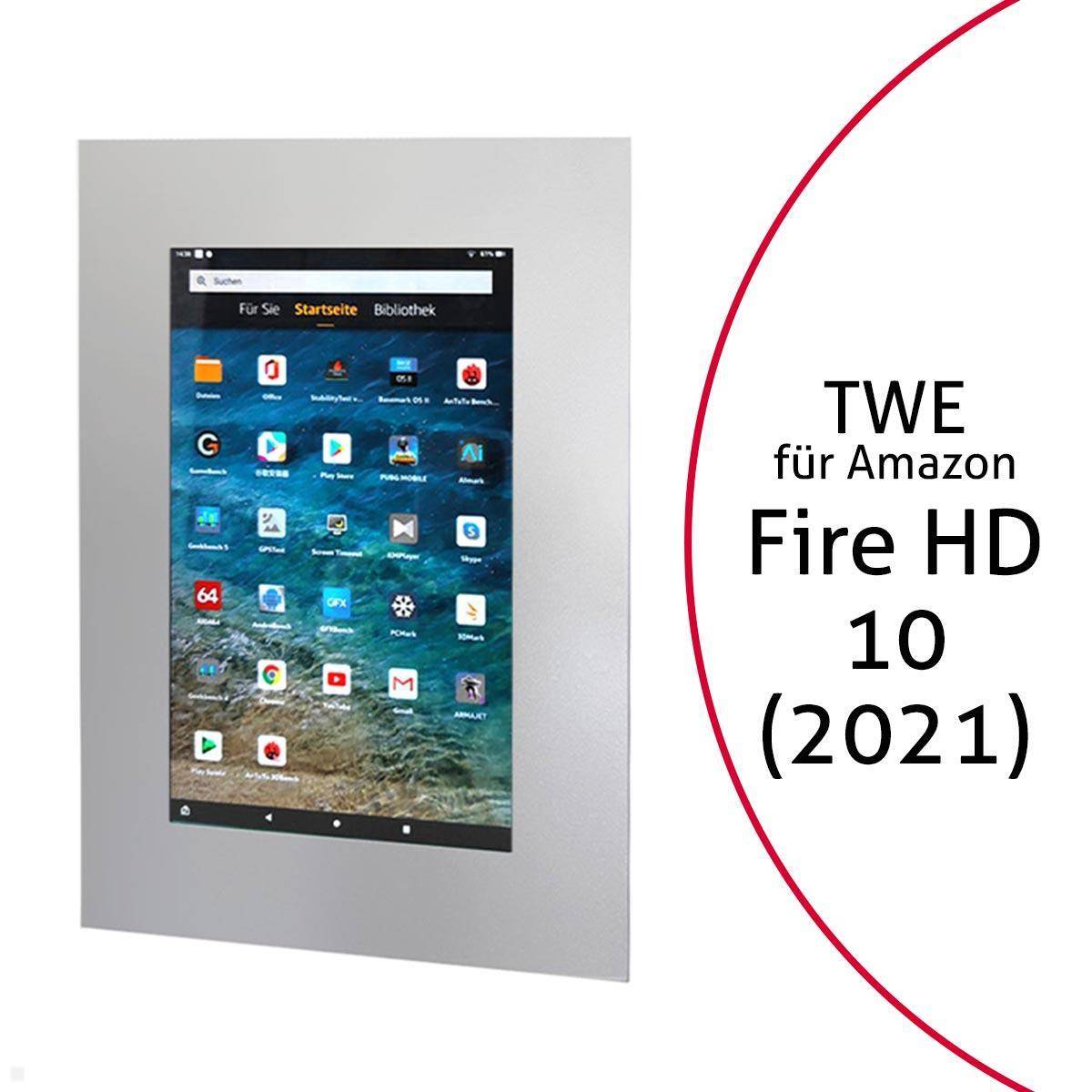 TabLines TWE100S Tablet Wandeinbau für Amazon fire HD 10 (2021), silber