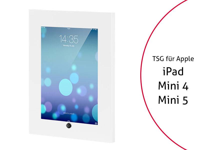 TabLines TSG027W Tablet Schutzgehäuse für Apple iPad Mini 4/5, HB, weiß