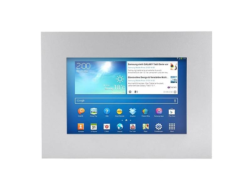TabLines TWE001S Tablet Wandeinbau für Samsung Tab 3 10.1, silber