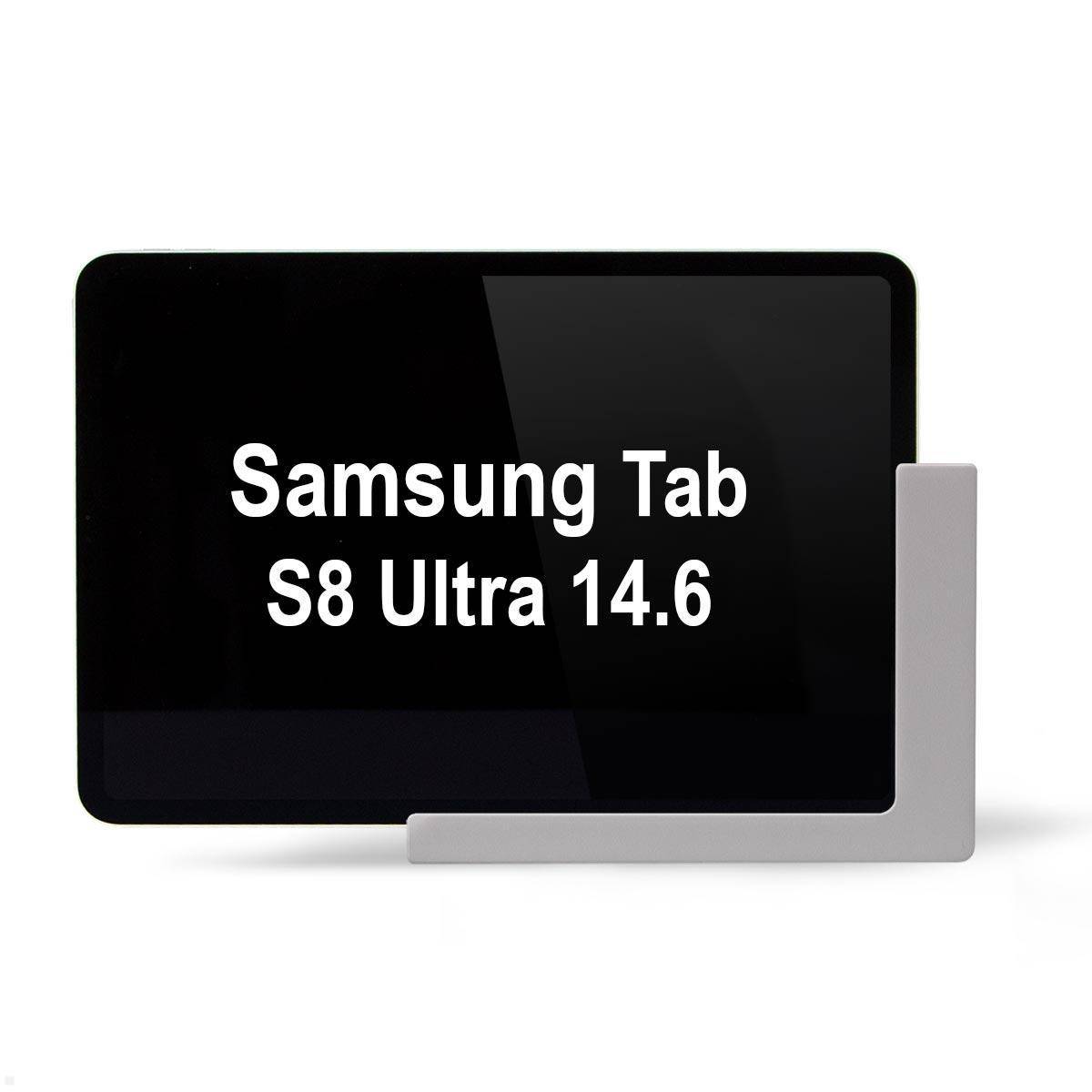 TabLines TWP022S Tablet Wandhalterung für Samsung Tab S8 Ultra 14.6, silber