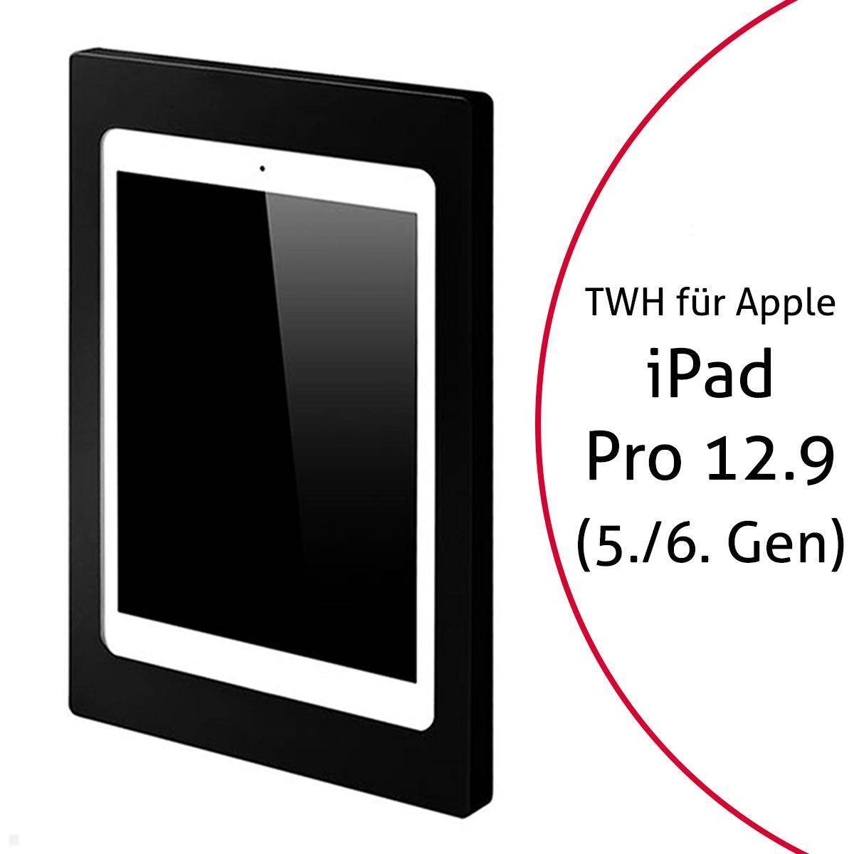 TabLines TWH041B Tablet Wandhalterung für Apple iPad Pro 12.9 (5./6. Gen.) schwa...