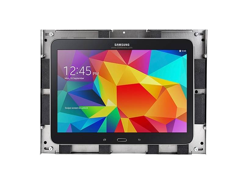 TabLines TWE002E Tablet Wandeinbau für Samsung Tab 4 10.1, Edelstahl