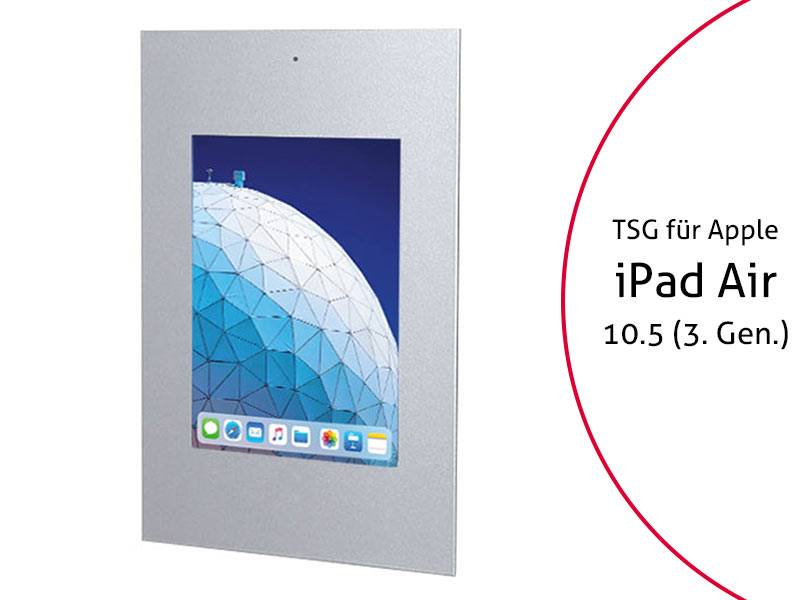 TabLines TWE075S Tablet Wandeinbau für Apple iPad Air 3 10.5 (2019), DS, silber