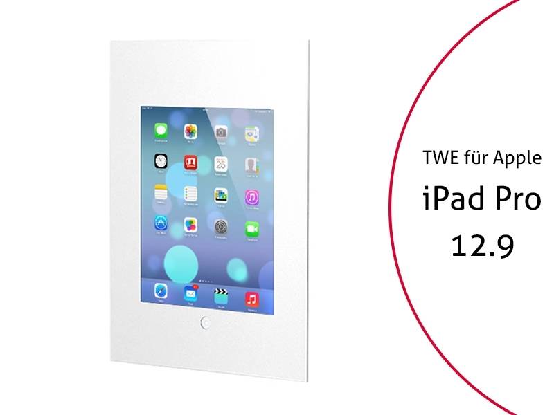 TabLines TWE031W Tablet Wandeinbau für Apple iPad Pro 12.9 (1./2. Gen.) HB, weiß