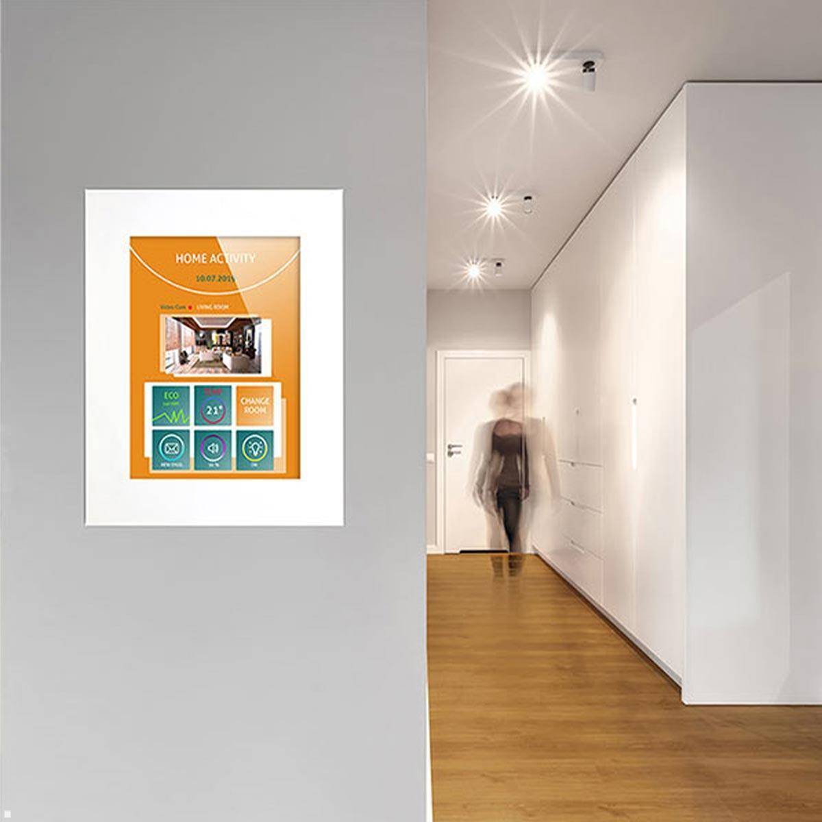 TabLines TWE088W Tablet Wandeinbau für Apple iPad 10.2 (7./8./9. Gen), DS, weiß