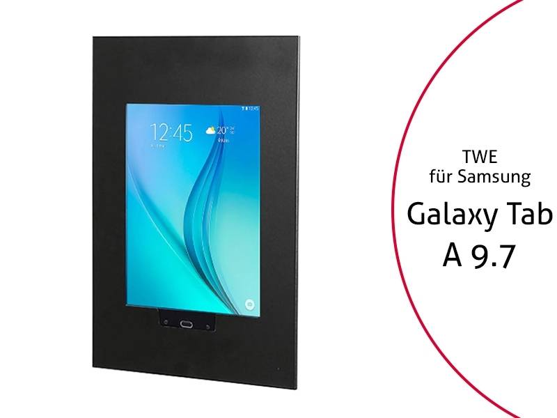 TabLines TWE009B Tablet Wandeinbau für Samsung Tab A 9.7 HB, schwarz