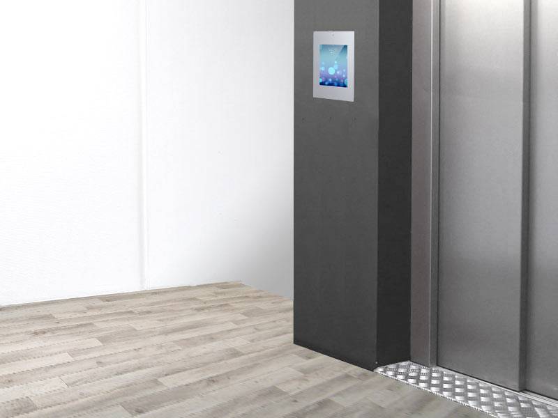 TabLines TWE021S Tablet Wandeinbau für Apple iPad Mini 4/5, DS, Silber