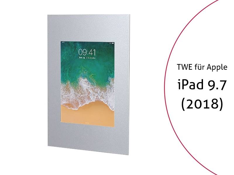 TabLines TWE062S Tablet Wandeinbau für Apple iPad 6 9.7 (2018), silber