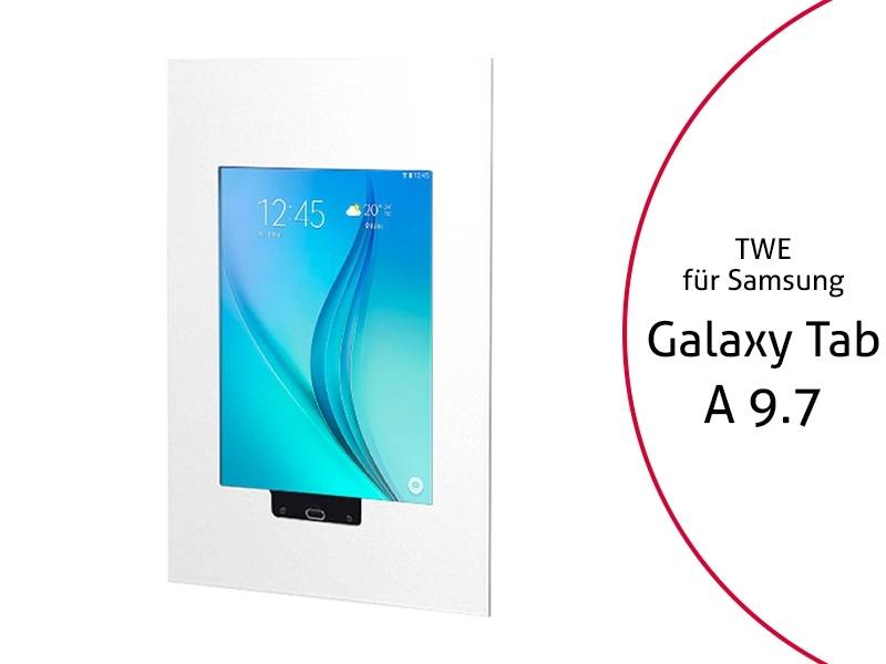 TabLines TWE009W Tablet Wandeinbau für Samsung Tab A 9.7 HB, weiß
