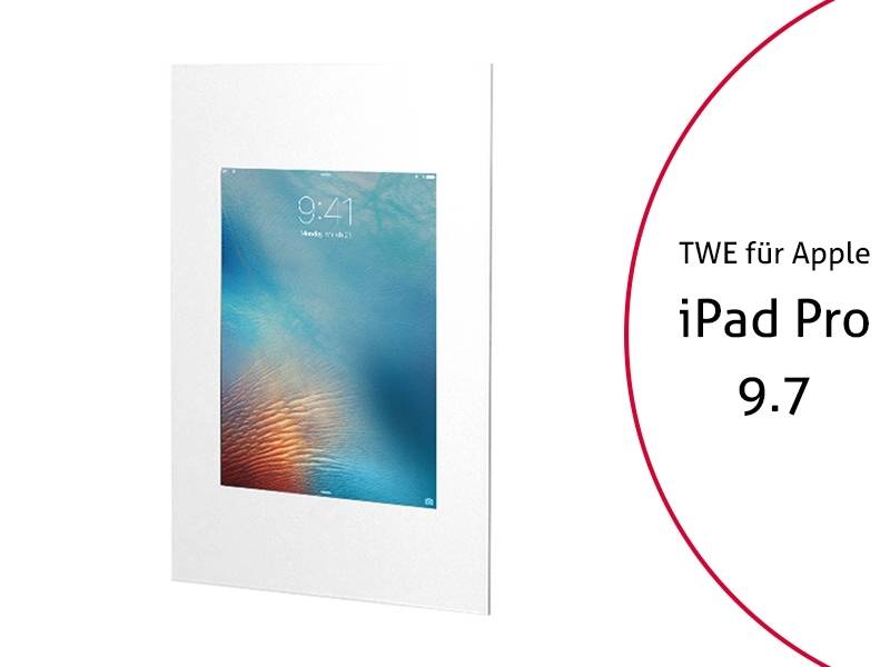 TabLines TWE044W Tablet Wandeinbau für Apple iPad Pro 9.7, weiß