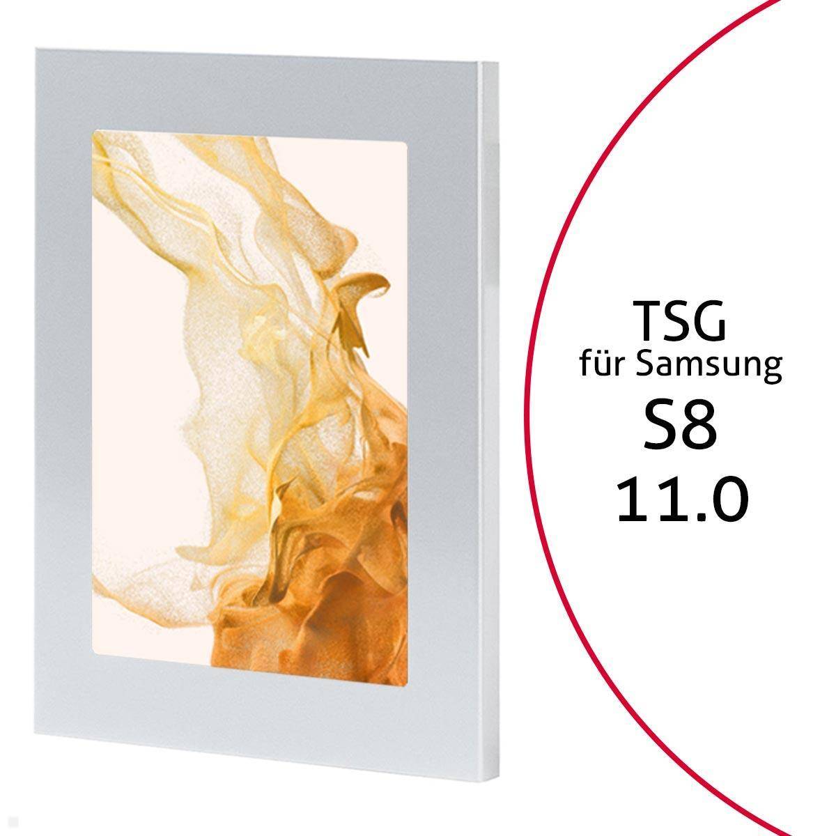 TabLines TSG089S Tablet Schutzgehäuse für Samsung Tab S8 11 Zoll, silber