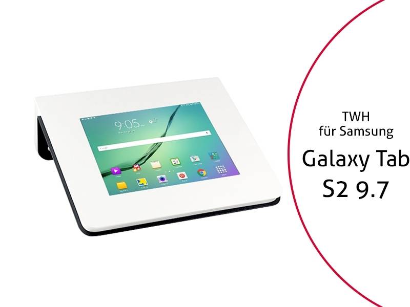 TabLines TWH009 Design Tablet Wandhalterung anschraubbar Samsung Tab S2 9.7