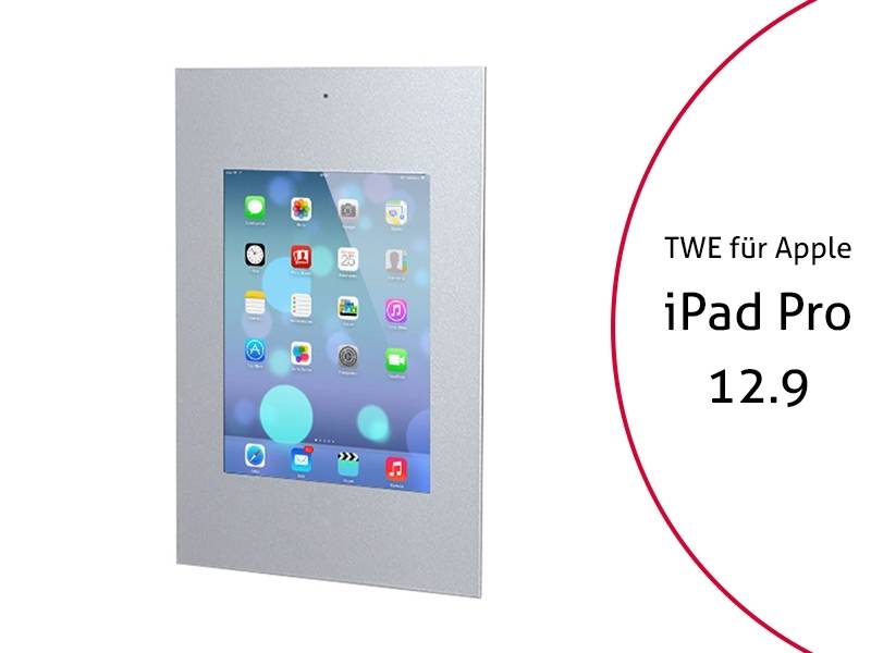 TabLines TWE033S Tablet Wandeinbau für Apple iPad Pro 12.9 (1./2. Gen.) DS, silb...
