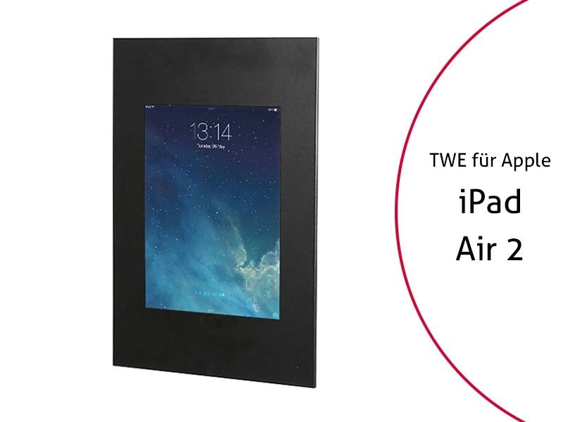TabLines TWE056B Tablet Wandeinbau für Apple iPad Air 2, schwarz