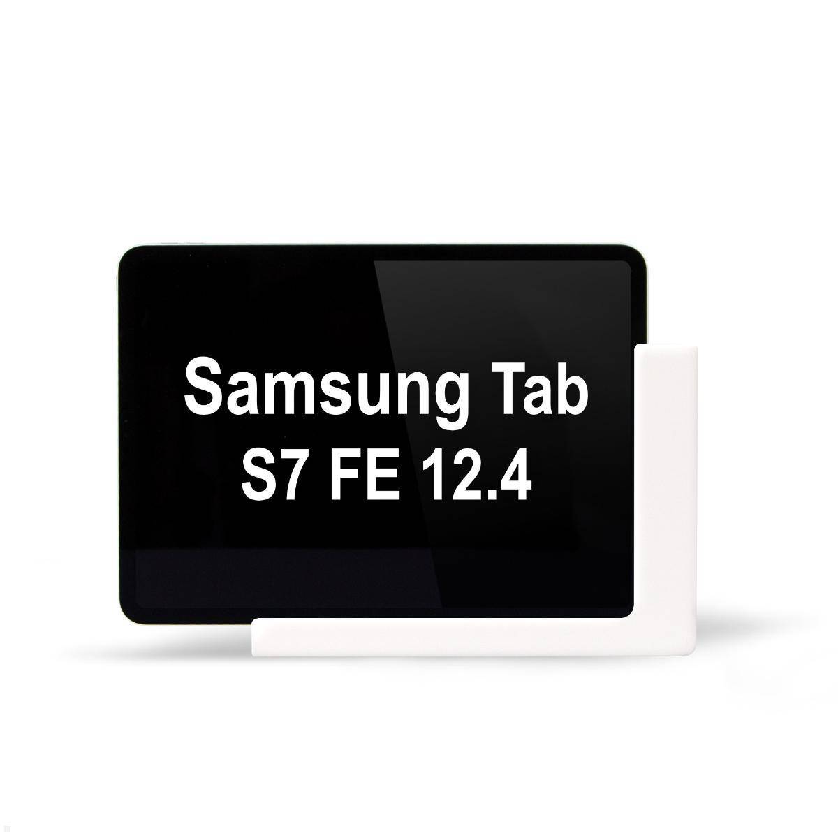 TabLines TWP013W Tablet Wandhalterung für Samsung Tab S7 FE 12.4, weiß