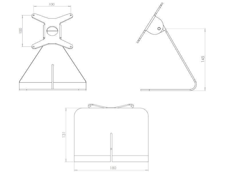 TabLines TTS011W Tablet Tischständer neigbar - weiß