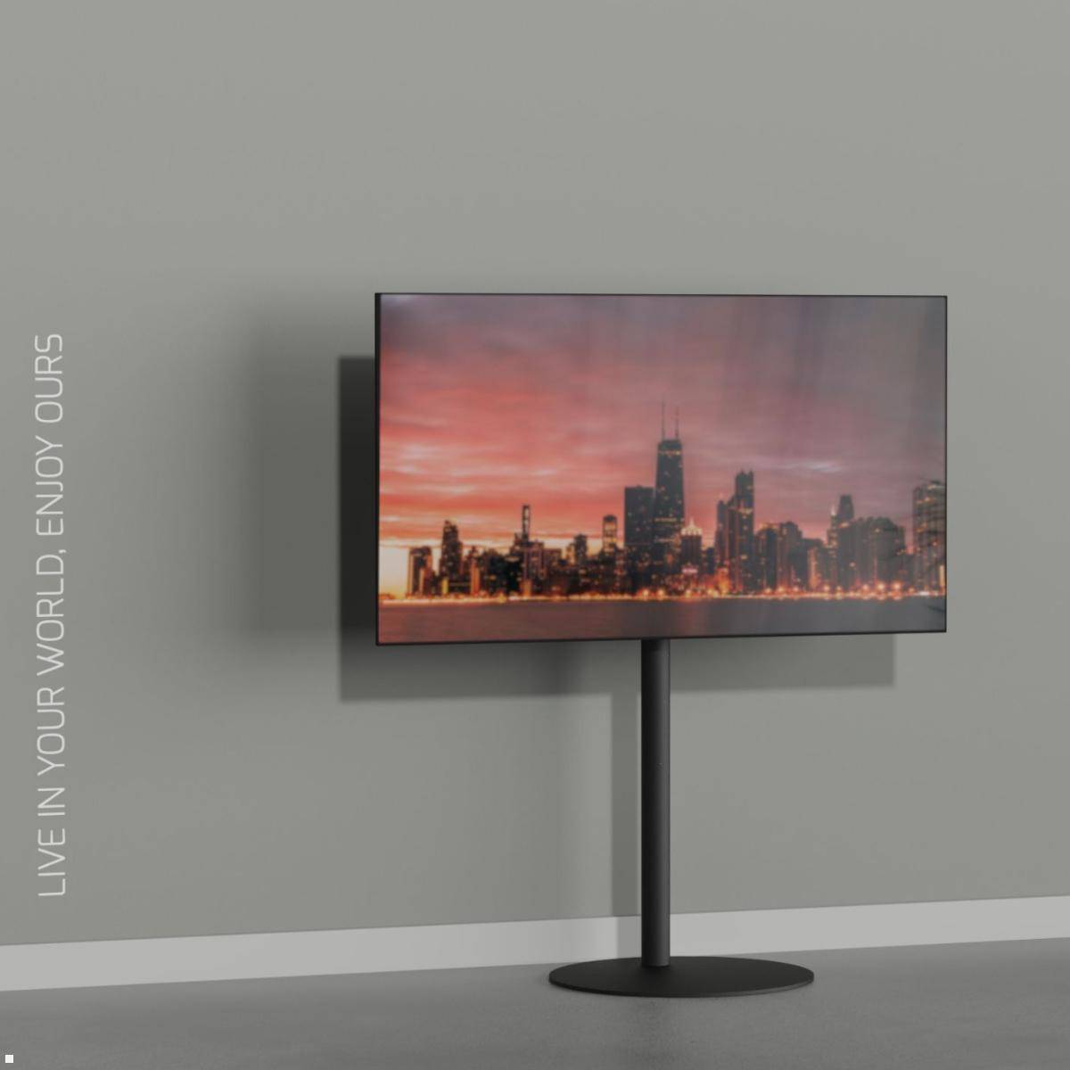 Cavus SPHERE120B22 TV Ständer rund 32 - 65 Zoll Säule 1200 mm, schwarz