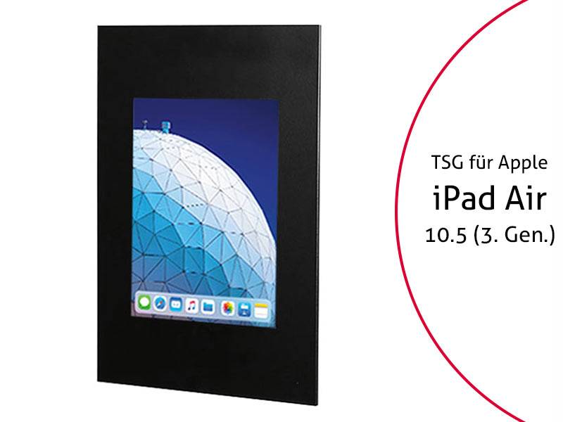 TabLines TWE073B Tablet Wandeinbau für Apple iPad Air 3 10.5 (2019), schwarz