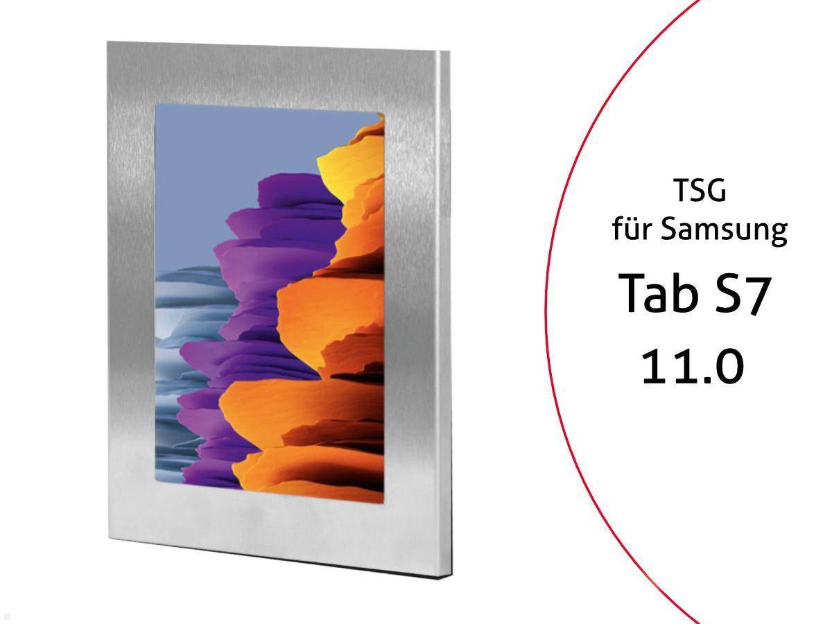 TabLines TSG075E Tablet Schutzgehäuse für Samsung Tab S7 11.0, Edelstahl
