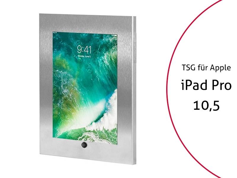 TabLines TSG046E Tablet Schutzgehäuse für Apple iPad Pro 10.5, HB, Edelstahl