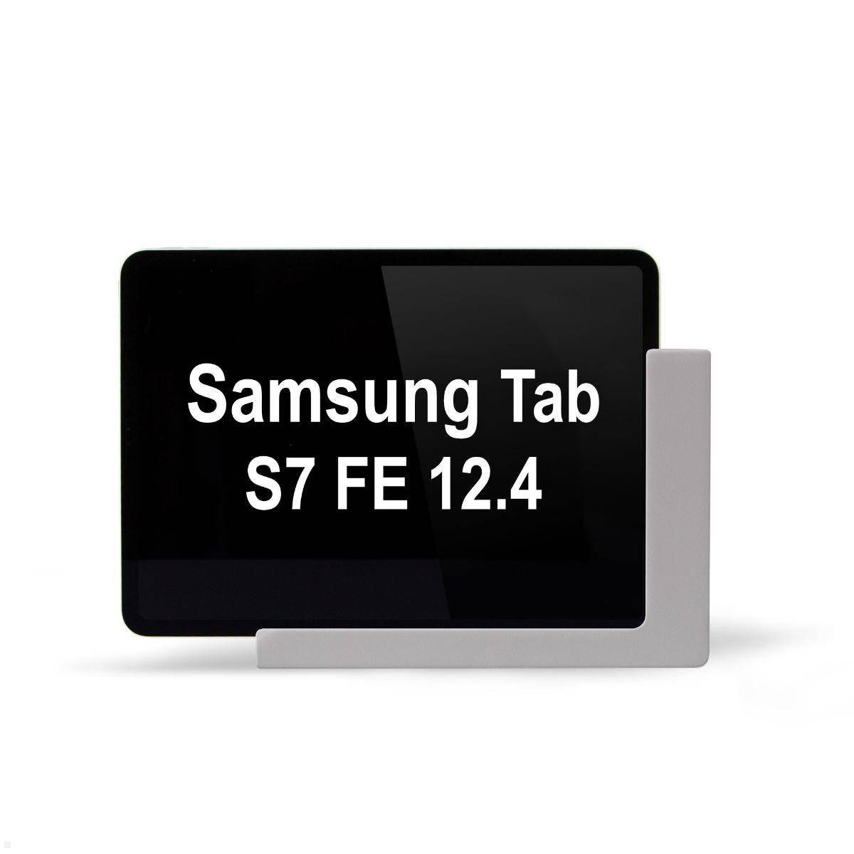 TabLines TWP013S Tablet Wandhalterung für Samsung Tab S7 FE 12.4, silber