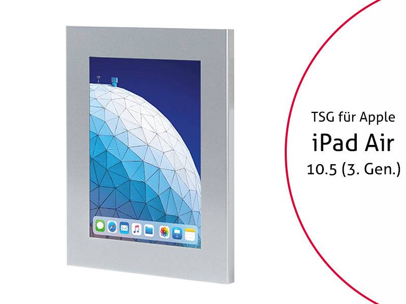 TabLines TSG061S Tablet Schutzgehäuse für Apple iPad Air 3 10.5 (2019), silber