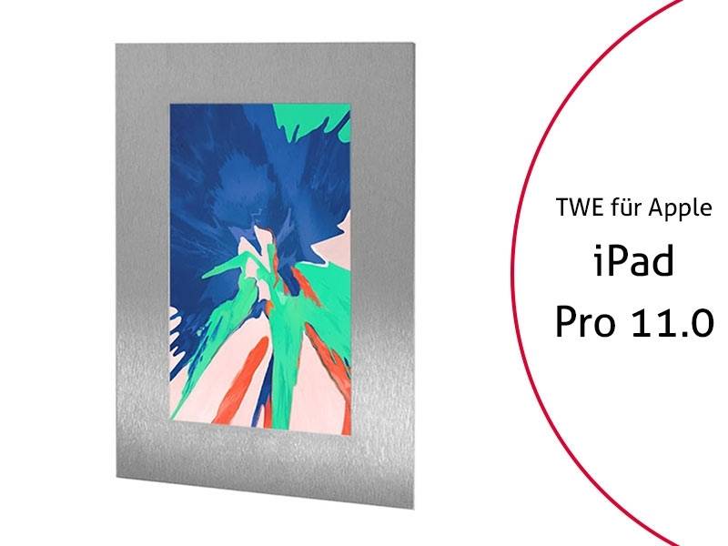 TabLines TWE069E Tablet Wandeinbau für Apple iPad Pro 11, Edelstahl