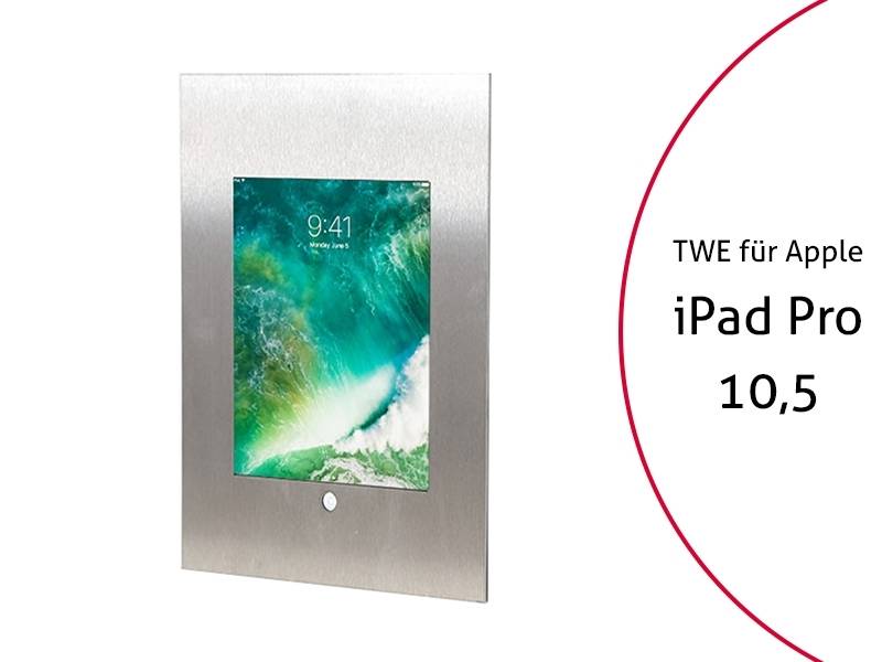 TabLines TWE058E Tablet Wandeinbau für Apple iPad Pro 10.5, HB, Edelstahl