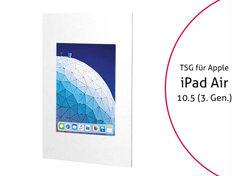 TabLines TWE073W Tablet Wandeinbau für Apple iPad Air 3 10.5 (2019), weiß