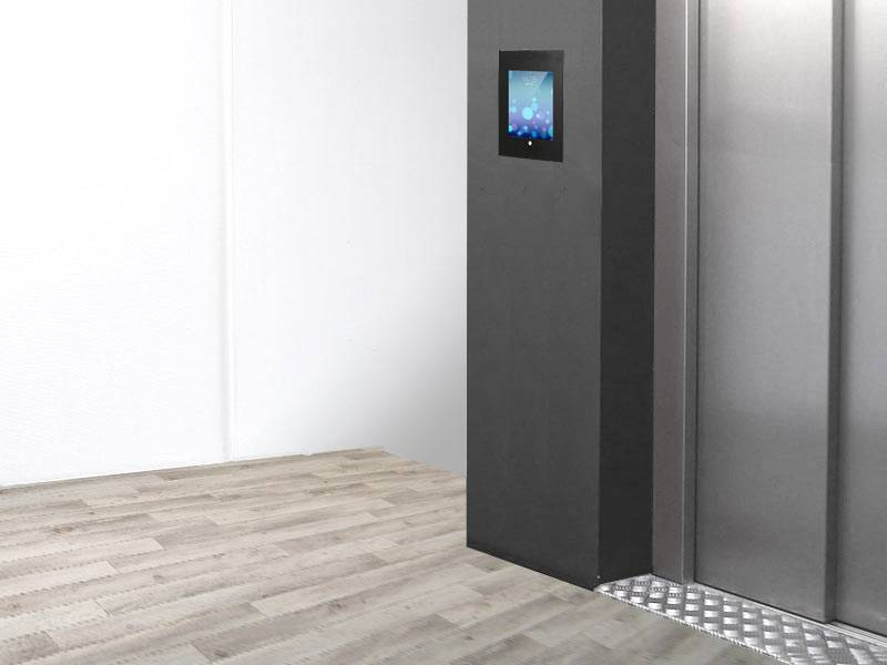 TabLines TWE018B Tablet Wandeinbau für Apple iPad Mini 4/5, HB, schwarz