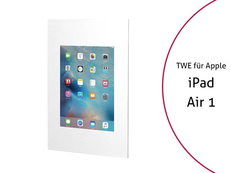 TabLines TWE037W Tablet Wandeinbau für Apple iPad Air 1, weiß