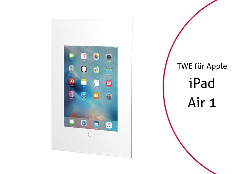 TabLines TWE051W Tablet Wandeinbau für Apple iPad Air 1 HB, weiß
