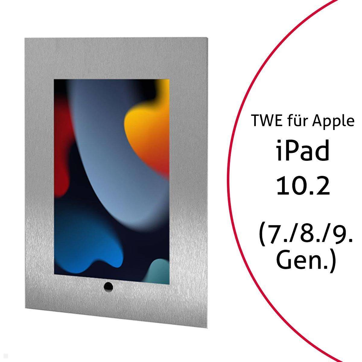 TabLines TWE089E Tablet Wandeinbau für Apple iPad 10.2 (7./8./9. Gen.), HB, Edel...