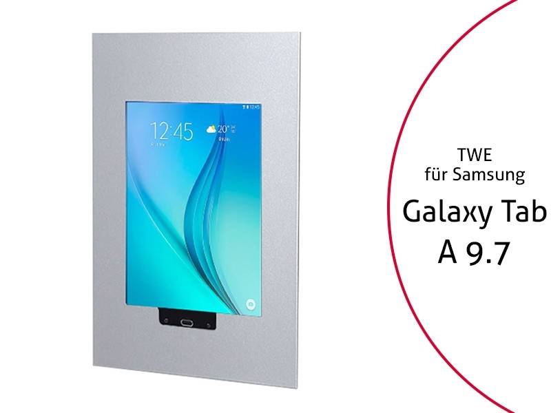 TabLines TWE009S Tablet Wandeinbau für Samsung Tab A 9.7 HB, silber