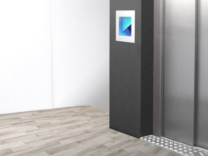 TabLines TWE038W Tablet Wandeinbau für Samsung Tab S3 9.7, weiß