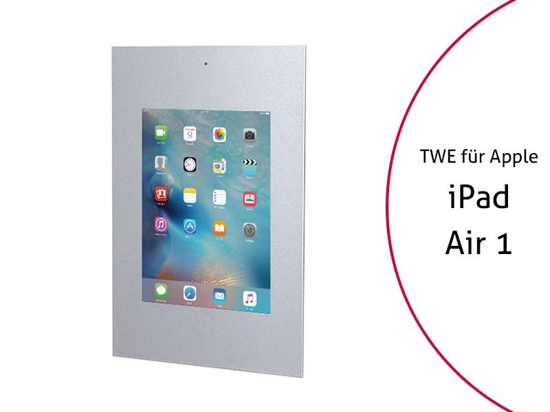 TabLines TWE053S Tablet Wandeinbau für Apple iPad Air 1 DS, silber