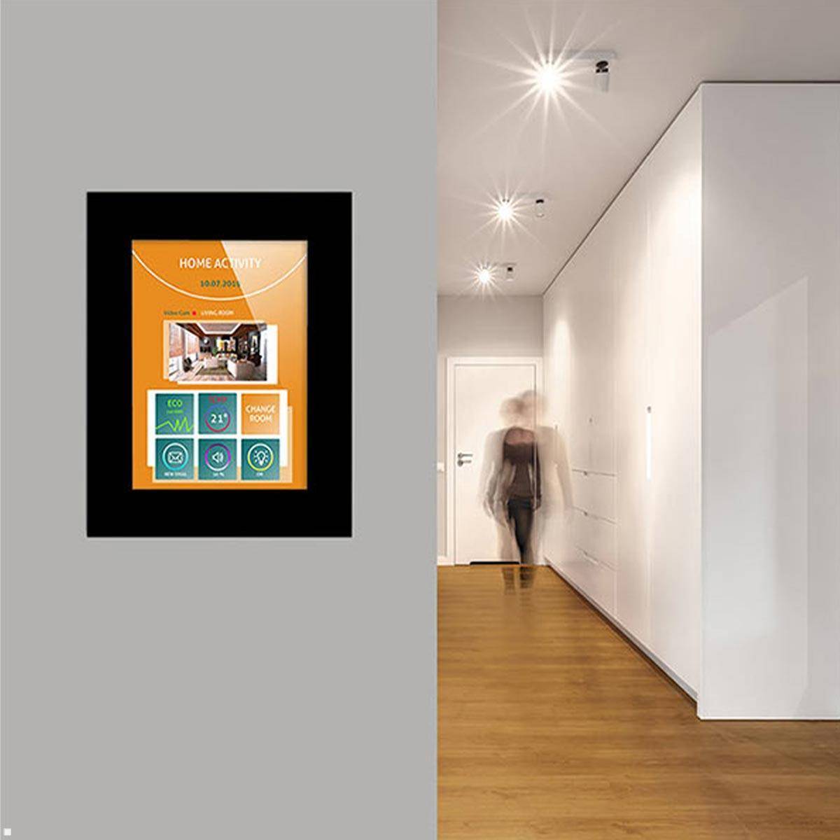 TabLines TWE121B Tablet Wandeinbau für Samsung Tab S9 FE 10.9, schwarz