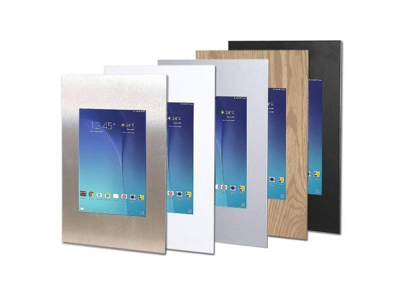 TabLines TWE029O Tablet Wandeinbau für Samsung Tab E 9.6, Eiche