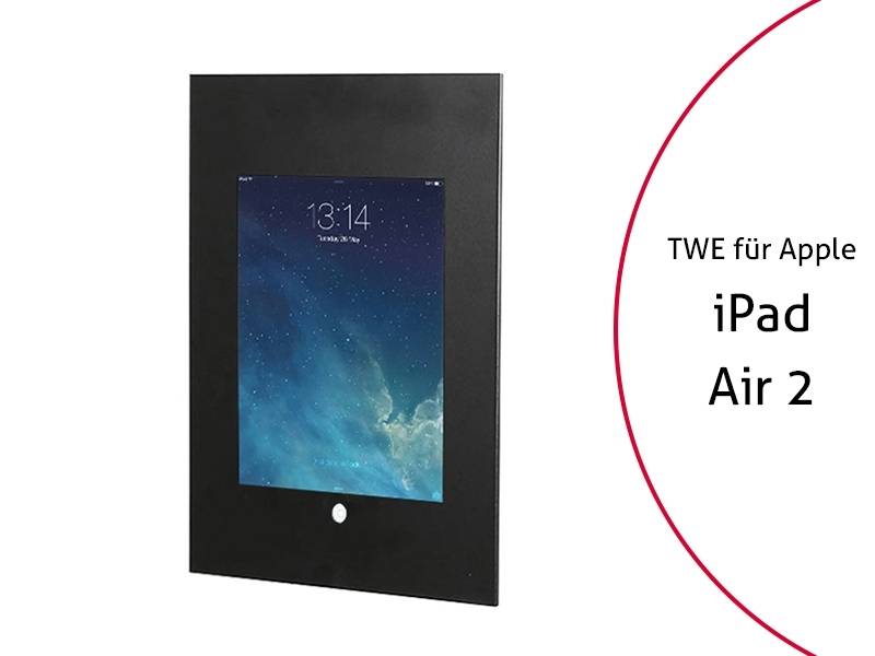 TabLines TWE054B Tablet Wandeinbau für Apple iPad Air 2 HB, schwarz