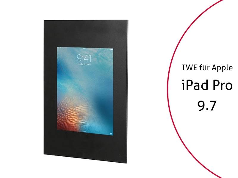 TabLines TWE044B Tablet Wandeinbau für Apple iPad Pro 9.7, schwarz