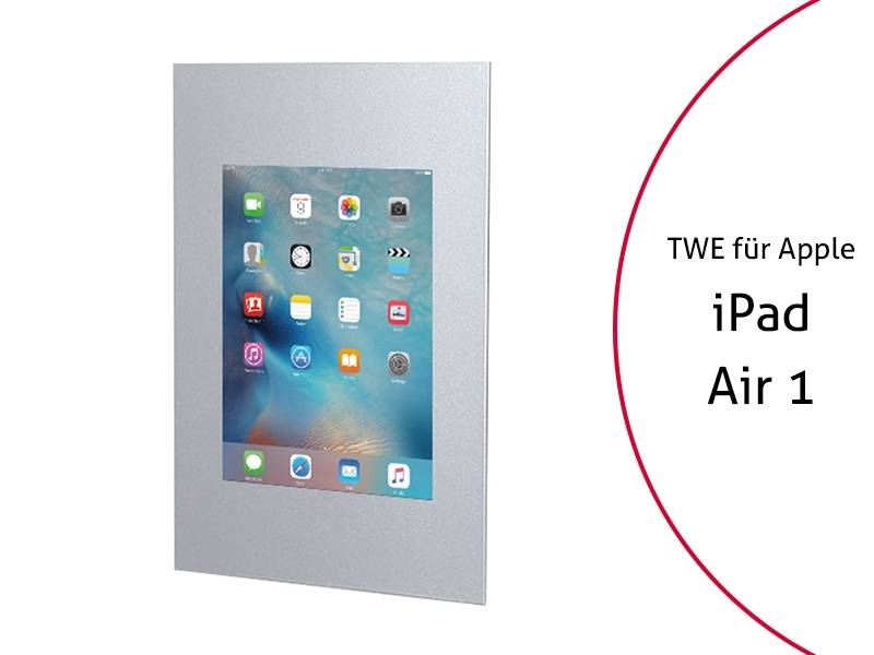 TabLines TWE037S Tablet Wandeinbau für Apple iPad Air 1, silber