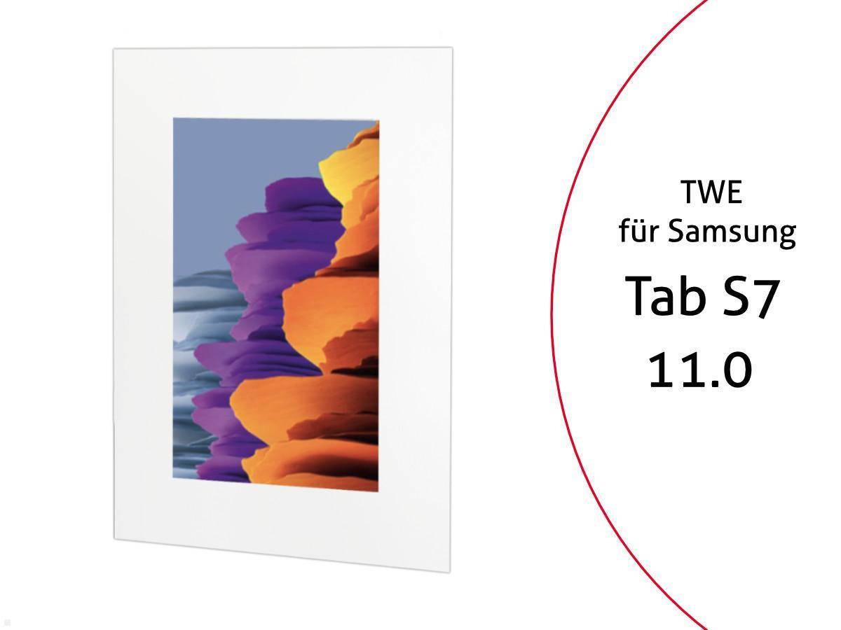 TabLines TWE076W Tablet Wandeinbau für Samsung Tab S7 11.0, weiß