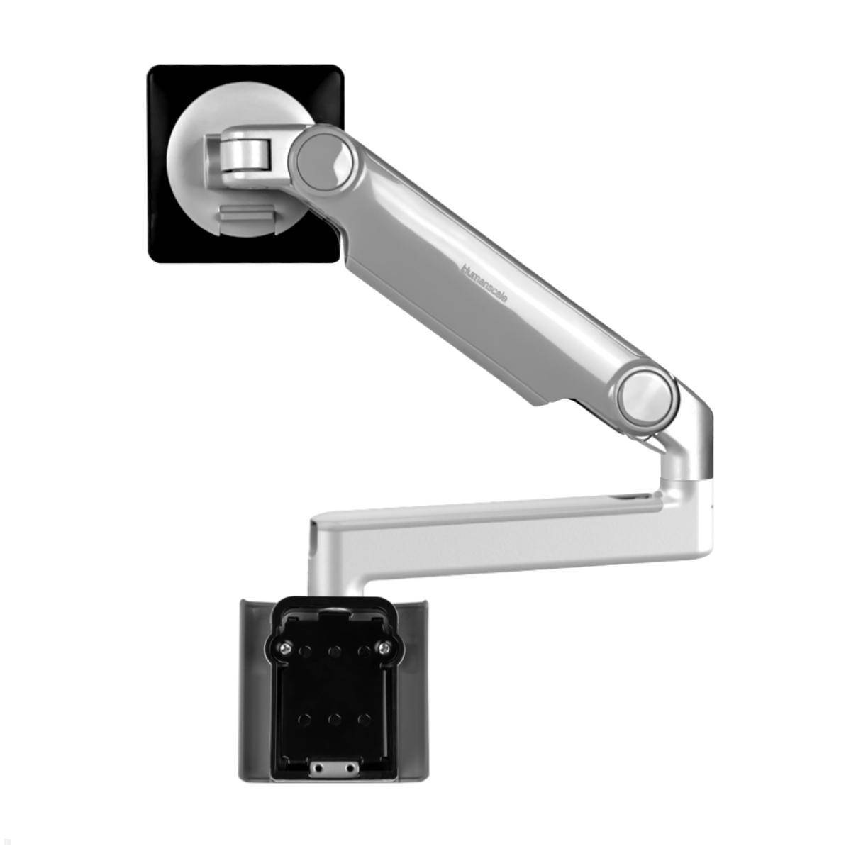 Humanscale M2.1 Laptop Wandhalterung mit Schwenkarm gerade, silber