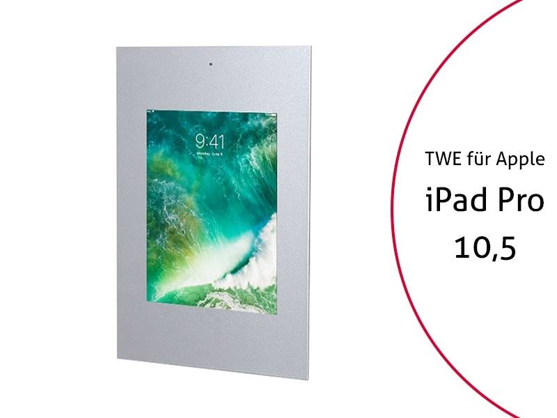 TabLines TWE059S Tablet Wandeinbau für Apple iPad Pro 10.5, DS, silber